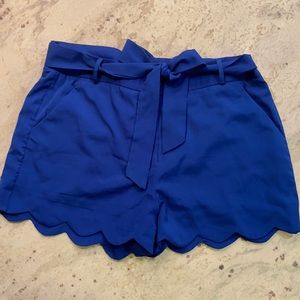 GB - Royal Blue Scalloped shorts - Size M